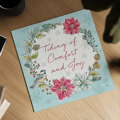 Holiday Toile IV by Daphne Brissonnet. Shown as a detailed flat fine art print, highlighting archival giclee quality. Available as an archival giclee rolled canvas, fine art paper, or poster print. SKU 53540a.