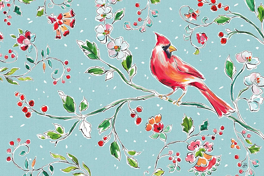 Holiday Wings II Blue by Daphne Brissonnet. SKU 36748i. Archival Giclee Fine art print for wall decor.