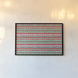 Holiday Wings IX Blue by Daphne Brissonnet. shown as a paper print in a black flame. Available as a archival giclee rolled canvas, fine art paper, or poster print. SKU 36755i.