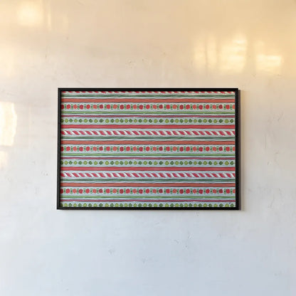 Holiday Wings IX Blue by Daphne Brissonnet. shown as a paper print in a black flame. Available as a archival giclee rolled canvas, fine art paper, or poster print. SKU 36755i.