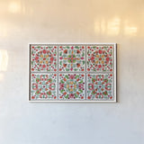 Holiday Wings X by Daphne Brissonnet. shown as a paper print in a white frame. Available as a archival giclee rolled canvas, fine art paper, or poster print. SKU 36746i.
