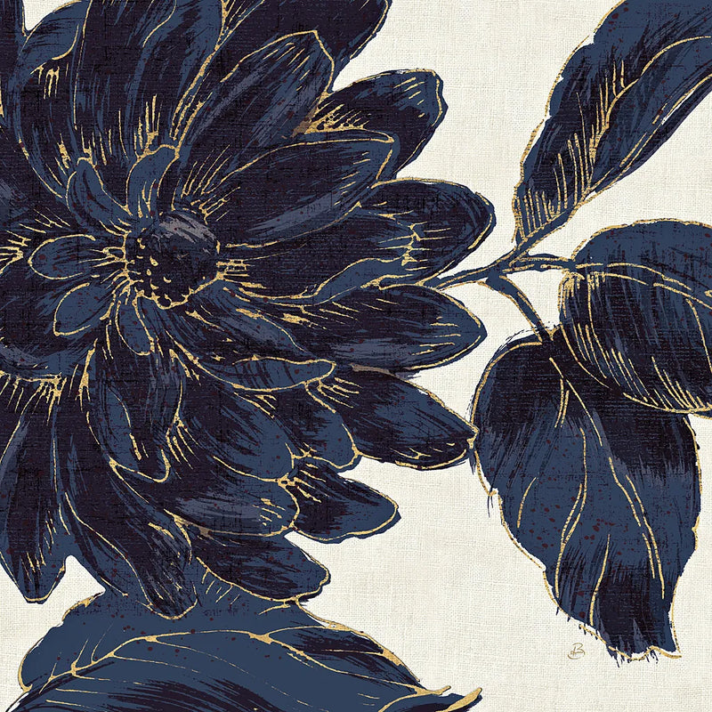 Indigo Garden I by Daphne Brissonnet. SKU 17327a. Archival Giclee Fine art print for wall decor.