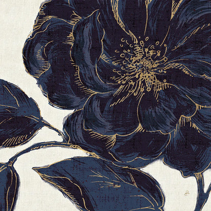 Indigo Garden II by Daphne Brissonnet. SKU 17328a. Archival Giclee Fine art print for wall decor.