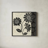 Influence II by Daphne Brissonnet. Shown in a sleek black glass frame for a contemporary gallery look. Available as an archival giclee rolled canvas, fine art paper, or poster print. SKU 6567a.