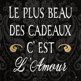 Inspirational Collage I French on Black by Daphne Brissonnet. SKU 28847a. Archival Giclee Fine art print for wall decor.