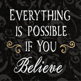 Inspirational Collage IV on Black by Daphne Brissonnet. SKU 28606a. Archival Giclee Fine art print for wall decor.