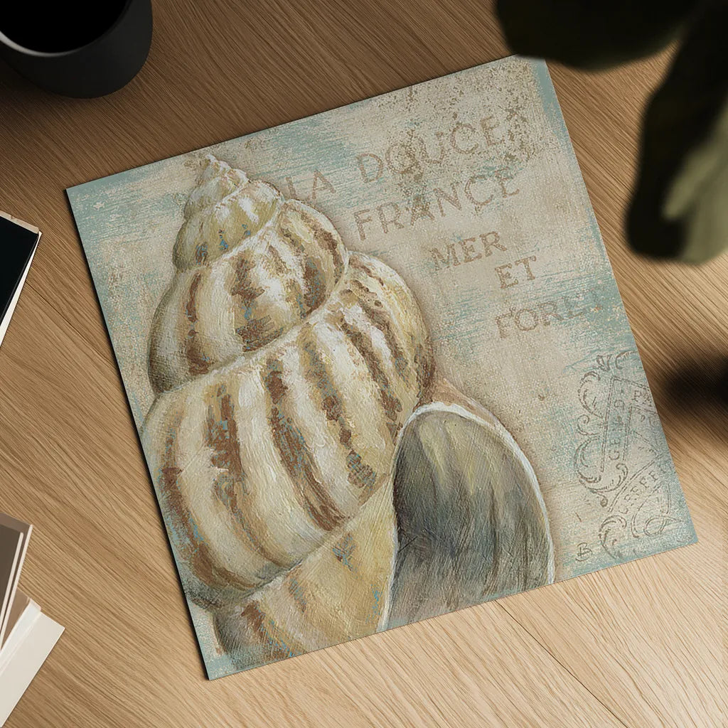 La Plage I by Daphne Brissonnet. Shown as a detailed flat fine art print, highlighting archival giclee quality. Available as an archival giclee rolled canvas, fine art paper, or poster print. SKU 1681a.