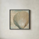 La Plage IV by Daphne Brissonnet. Shown in a sleek black glass frame for a contemporary gallery look. Available as an archival giclee rolled canvas, fine art paper, or poster print. SKU 1684a.