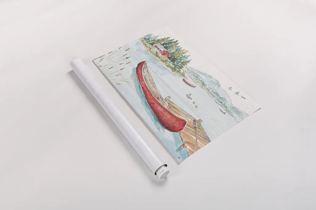 Lake Moments II by Daphne Brissonnet. shown as a rolled paper print. Available as archival giclee rolled canvas, fine art paper, or poster print. SKU 38929i.