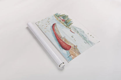 Lake Moments II by Daphne Brissonnet. shown as a rolled paper print. Available as archival giclee rolled canvas, fine art paper, or poster print. SKU 38929i.