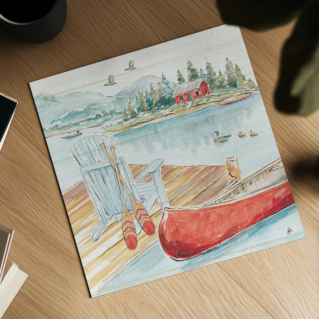 Lake Moments III by Daphne Brissonnet. Shown as a detailed flat fine art print, highlighting archival giclee quality. Available as an archival giclee rolled canvas, fine art paper, or poster print. SKU 38930a.