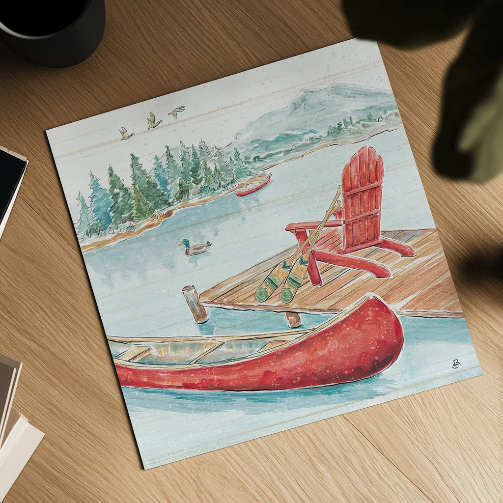 Lake Moments IV by Daphne Brissonnet. Shown as a detailed flat fine art print, highlighting archival giclee quality. Available as an archival giclee rolled canvas, fine art paper, or poster print. SKU 38931a.