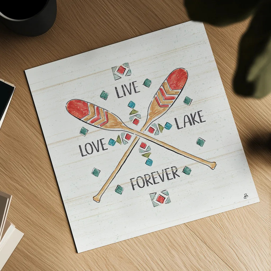 Lake Moments VI by Daphne Brissonnet. Shown as a detailed flat fine art print, highlighting archival giclee quality. Available as an archival giclee rolled canvas, fine art paper, or poster print. SKU 38933a.