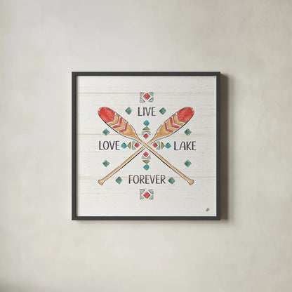 Lake Moments VI by Daphne Brissonnet. Shown in a sleek black glass frame for a contemporary gallery look. Available as an archival giclee rolled canvas, fine art paper, or poster print. SKU 38933a.