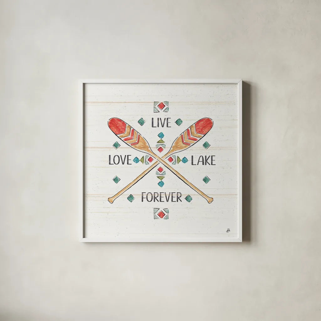 Lake Moments VI by Daphne Brissonnet. Shown in a crisp white glass frame for a clean and minimalist style. Available as an archival giclee rolled canvas, fine art paper, or poster print. SKU 38933a.