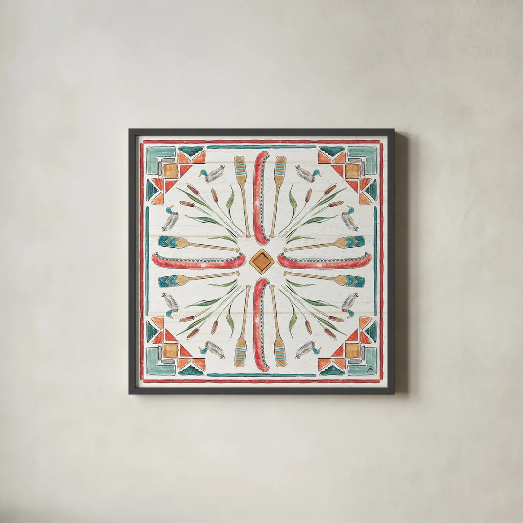 Lake Moments VII by Daphne Brissonnet. Shown in a sleek black glass frame for a contemporary gallery look. Available as an archival giclee rolled canvas, fine art paper, or poster print. SKU 38934a.