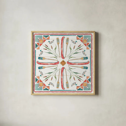 Lake Moments VII by Daphne Brissonnet. Shown in a natural wood glass frame for a timeless modern aesthetic. Available as an archival giclee rolled canvas, fine art paper, or poster print. SKU 38934a.