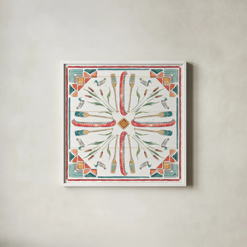 Lake Moments VII by Daphne Brissonnet. Shown in a crisp white glass frame for a clean and minimalist style. Available as an archival giclee rolled canvas, fine art paper, or poster print. SKU 38934a.