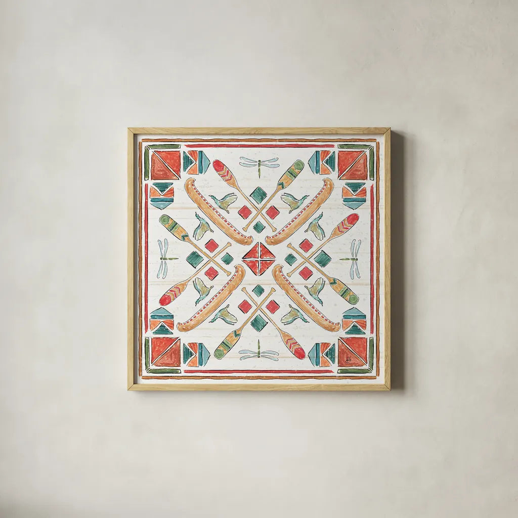 Lake Moments VIII by Daphne Brissonnet. Shown in a natural wood glass frame for a timeless modern aesthetic. Available as an archival giclee rolled canvas, fine art paper, or poster print. SKU 38935a.