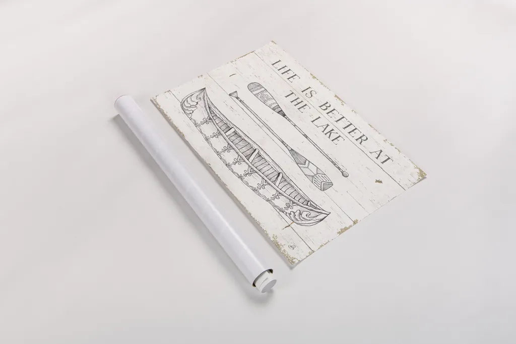 Lake Sketches II by Daphne Brissonnet. shown as a rolled paper print. Available as archival giclee rolled canvas, fine art paper, or poster print. SKU 54080i.