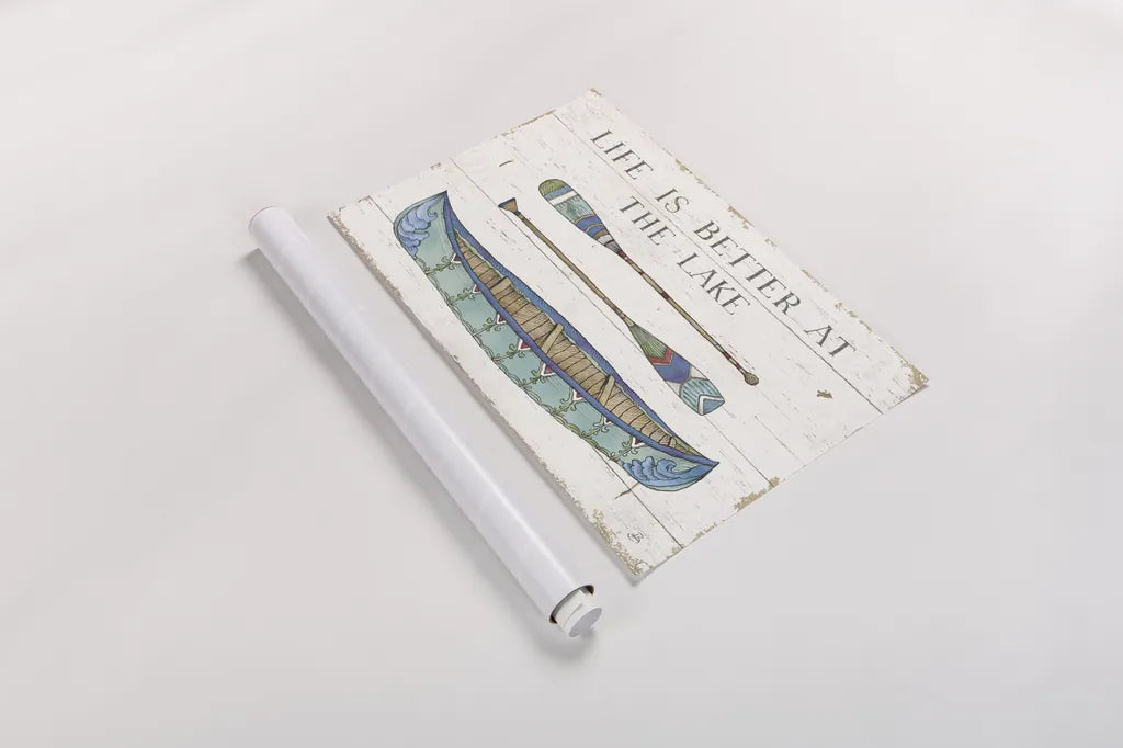 Lake Sketches II Color by Daphne Brissonnet. shown as a rolled paper print. Available as archival giclee rolled canvas, fine art paper, or poster print. SKU 56854i.