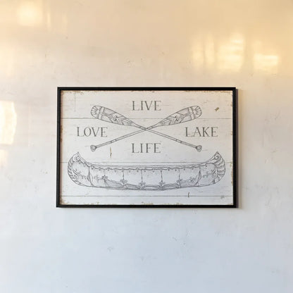 Lake Sketches III by Daphne Brissonnet. shown as a paper print in a black flame. Available as a archival giclee rolled canvas, fine art paper, or poster print. SKU 54081i.