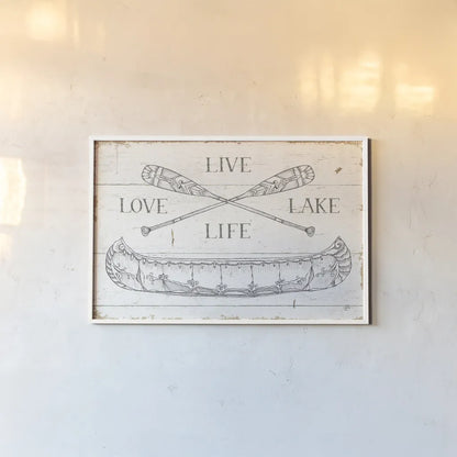 Lake Sketches III by Daphne Brissonnet. shown as a paper print in a white frame. Available as a archival giclee rolled canvas, fine art paper, or poster print. SKU 54081i.