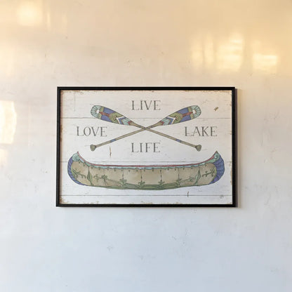 Lake Sketches III Color by Daphne Brissonnet. shown as a paper print in a black flame. Available as a archival giclee rolled canvas, fine art paper, or poster print. SKU 56855i.