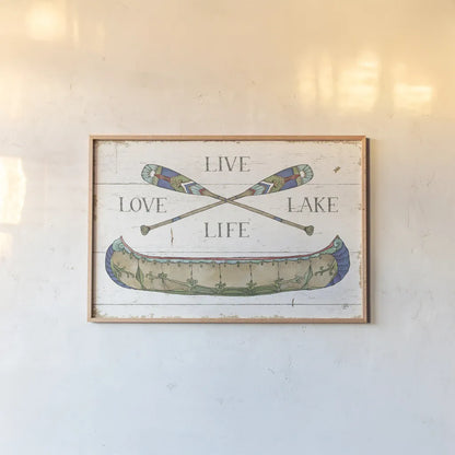 Lake Sketches III Color by Daphne Brissonnet. shown as a paper print in a natural frame. Available as a archival giclee rolled canvas, fine art paper, or poster print. SKU 56855i.