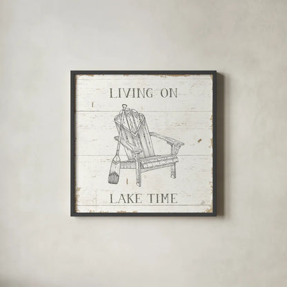 Lake Sketches IV by Daphne Brissonnet. Shown in a sleek black glass frame for a contemporary gallery look. Available as an archival giclee rolled canvas, fine art paper, or poster print. SKU 54082a.