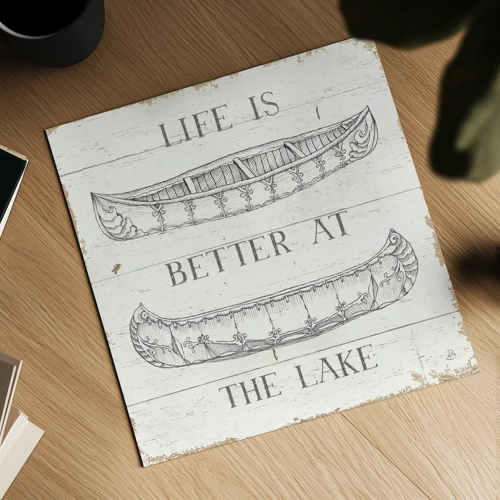 Lake Sketches V by Daphne Brissonnet. Shown as a detailed flat fine art print, highlighting archival giclee quality. Available as an archival giclee rolled canvas, fine art paper, or poster print. SKU 54083a.