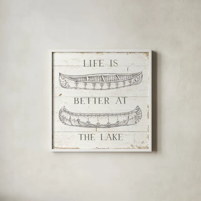 Lake Sketches V by Daphne Brissonnet. Shown in a crisp white glass frame for a clean and minimalist style. Available as an archival giclee rolled canvas, fine art paper, or poster print. SKU 54083a.