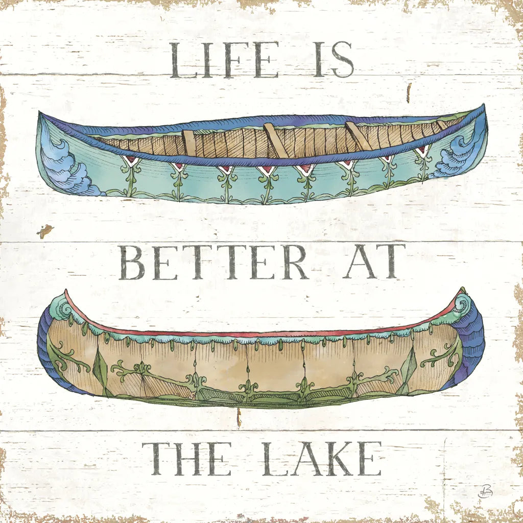 Lake Sketches V Color by Daphne Brissonnet. SKU 56857a. Archival Giclee Fine art print for wall decor.