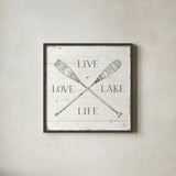 Lake Sketches VI by Daphne Brissonnet. Shown in a sleek black glass frame for a contemporary gallery look. Available as an archival giclee rolled canvas, fine art paper, or poster print. SKU 54084a.