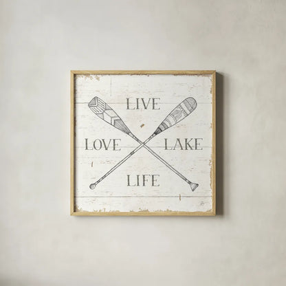 Lake Sketches VI by Daphne Brissonnet. Shown in a natural wood glass frame for a timeless modern aesthetic. Available as an archival giclee rolled canvas, fine art paper, or poster print. SKU 54084a.