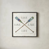 Lake Sketches VI Color by Daphne Brissonnet. Shown in a sleek black glass frame for a contemporary gallery look. Available as an archival giclee rolled canvas, fine art paper, or poster print. SKU 56858a.