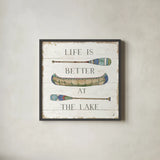 Lake Sketches VIII Color by Daphne Brissonnet. Shown in a sleek black glass frame for a contemporary gallery look. Available as an archival giclee rolled canvas, fine art paper, or poster print. SKU 58215a.