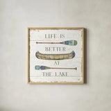 Lake Sketches VIII Color by Daphne Brissonnet. Shown in a natural wood glass frame for a timeless modern aesthetic. Available as an archival giclee rolled canvas, fine art paper, or poster print. SKU 58215a.