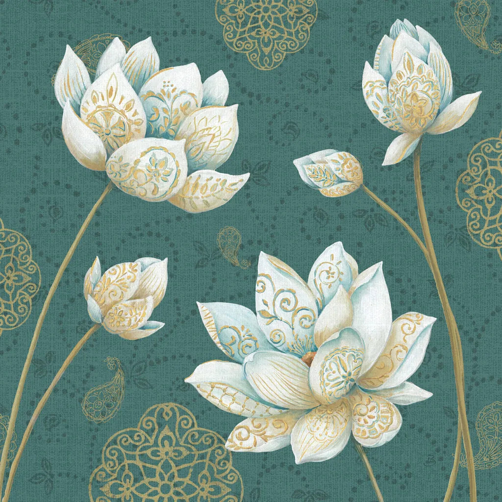 Lotus Dream IVB by Daphne Brissonnet. SKU 24878a. Archival Giclee Fine art print for wall decor.