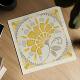 Love Tales XIV Yellow by Daphne Brissonnet. Shown as a detailed flat fine art print, highlighting archival giclee quality. Available as an archival giclee rolled canvas, fine art paper, or poster print. SKU 75697a.
