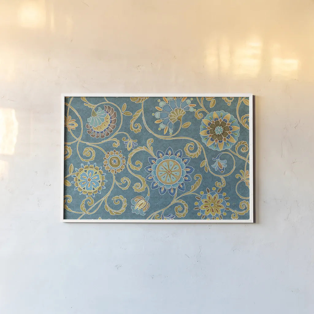 Love Tales XXII by Daphne Brissonnet. shown as a paper print in a white frame. Available as a archival giclee rolled canvas, fine art paper, or poster print. SKU 30268i.