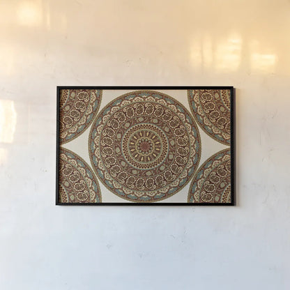 Mandala Road I by Daphne Brissonnet. shown as a paper print in a black flame. Available as a archival giclee rolled canvas, fine art paper, or poster print. SKU 24918i.