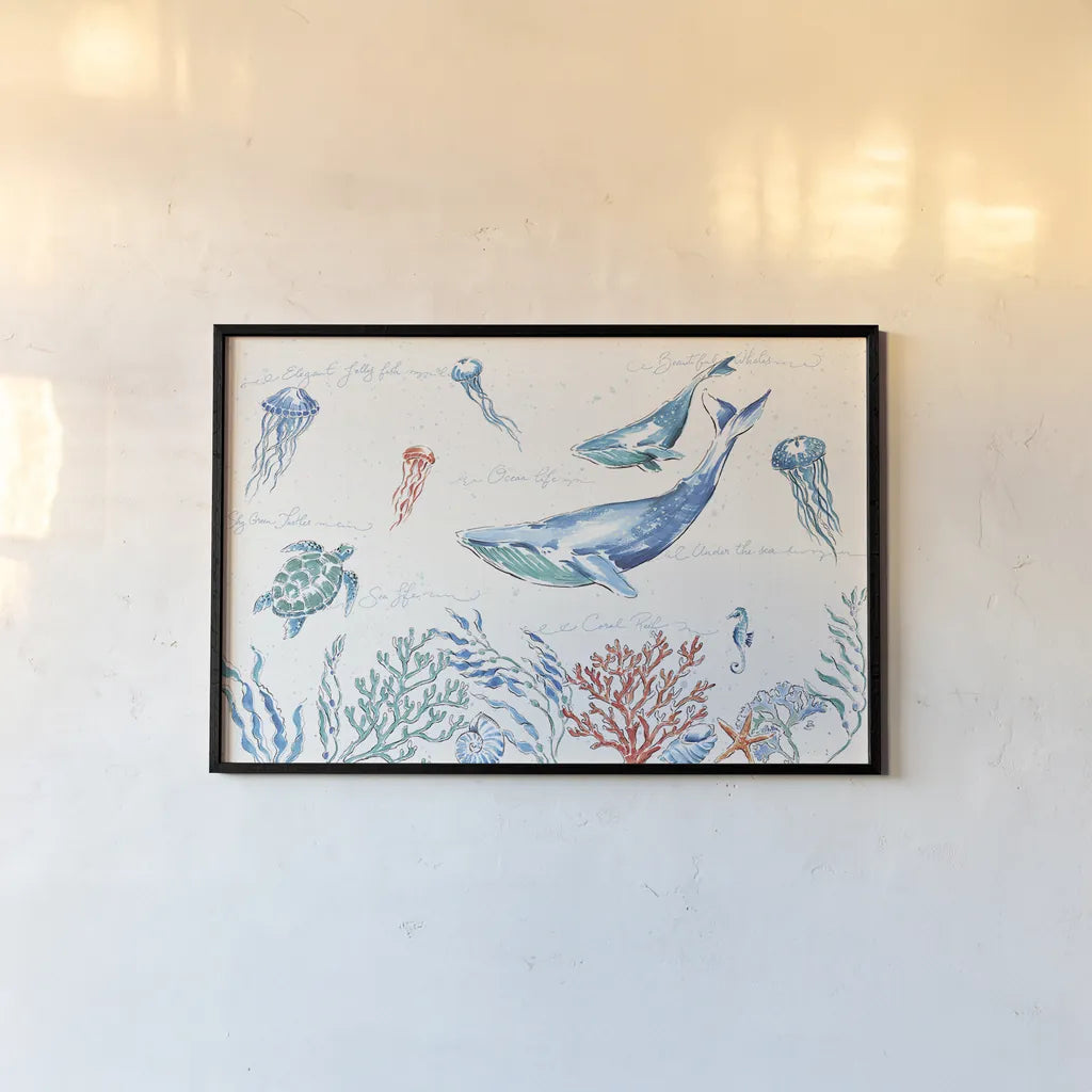 Maritime I by Daphne Brissonnet. shown as a paper print in a black flame. Available as a archival giclee rolled canvas, fine art paper, or poster print. SKU 35199i.