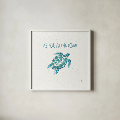 Maritime III by Daphne Brissonnet. Shown in a crisp white glass frame for a clean and minimalist style. Available as an archival giclee rolled canvas, fine art paper, or poster print. SKU 35201a.