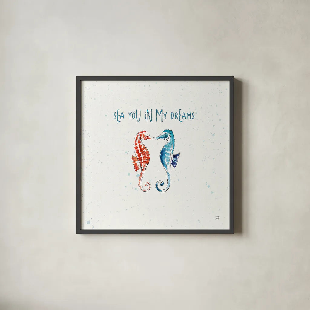 Maritime IV by Daphne Brissonnet. Shown in a sleek black glass frame for a contemporary gallery look. Available as an archival giclee rolled canvas, fine art paper, or poster print. SKU 35202a.