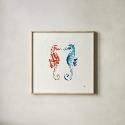 Maritime IX by Daphne Brissonnet. Shown in a natural wood glass frame for a timeless modern aesthetic. Available as an archival giclee rolled canvas, fine art paper, or poster print. SKU 35207a.