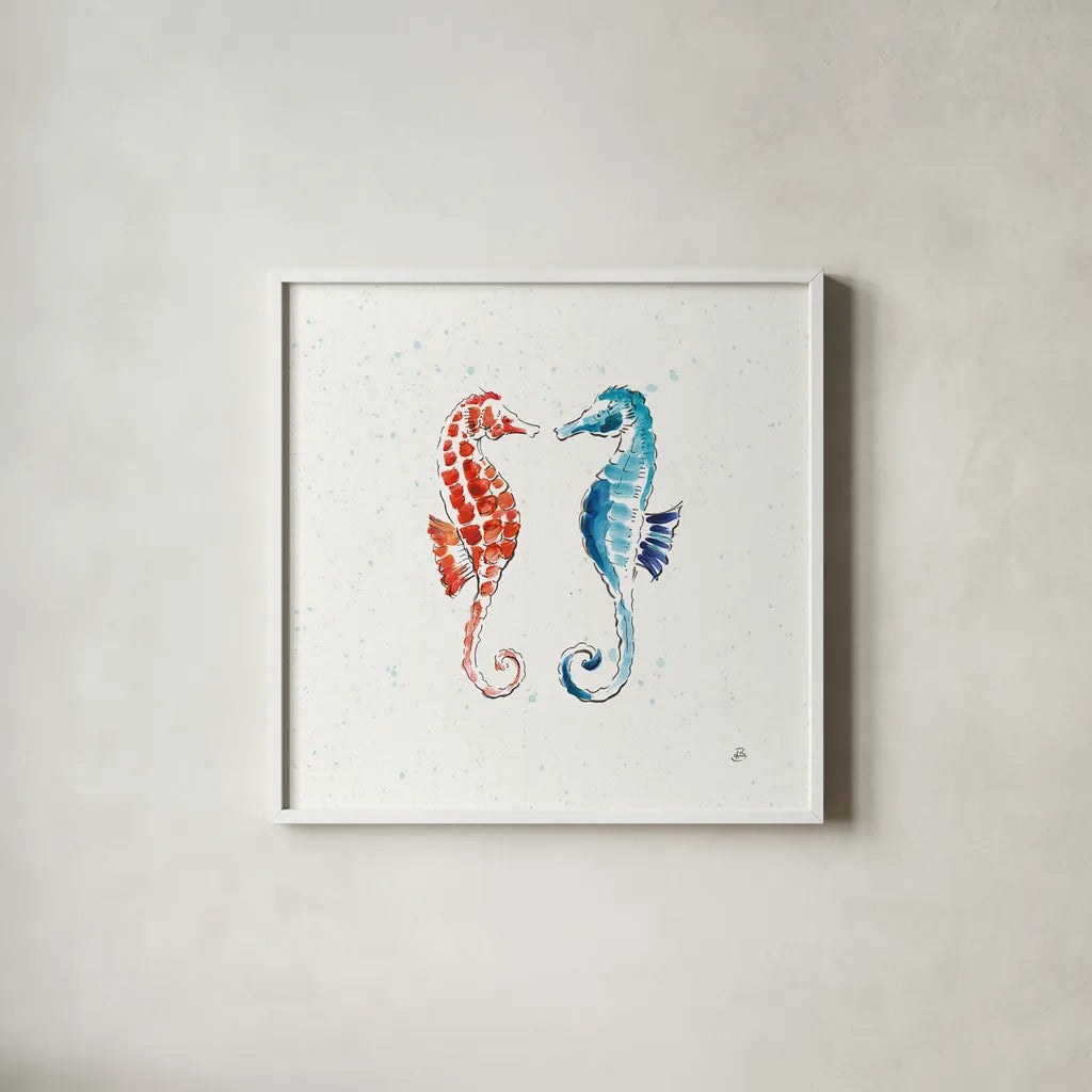 Maritime IX by Daphne Brissonnet. Shown in a crisp white glass frame for a clean and minimalist style. Available as an archival giclee rolled canvas, fine art paper, or poster print. SKU 35207a.