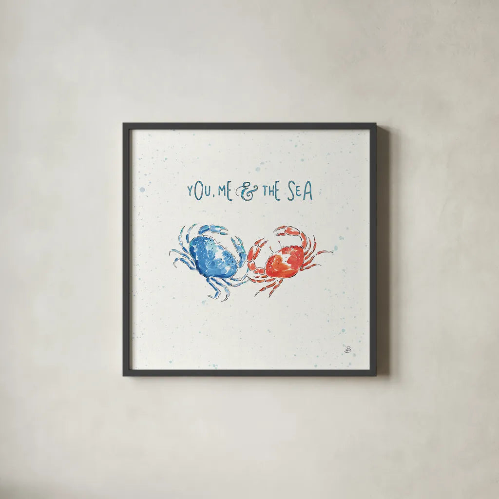 Maritime V by Daphne Brissonnet. Shown in a sleek black glass frame for a contemporary gallery look. Available as an archival giclee rolled canvas, fine art paper, or poster print. SKU 35203a.