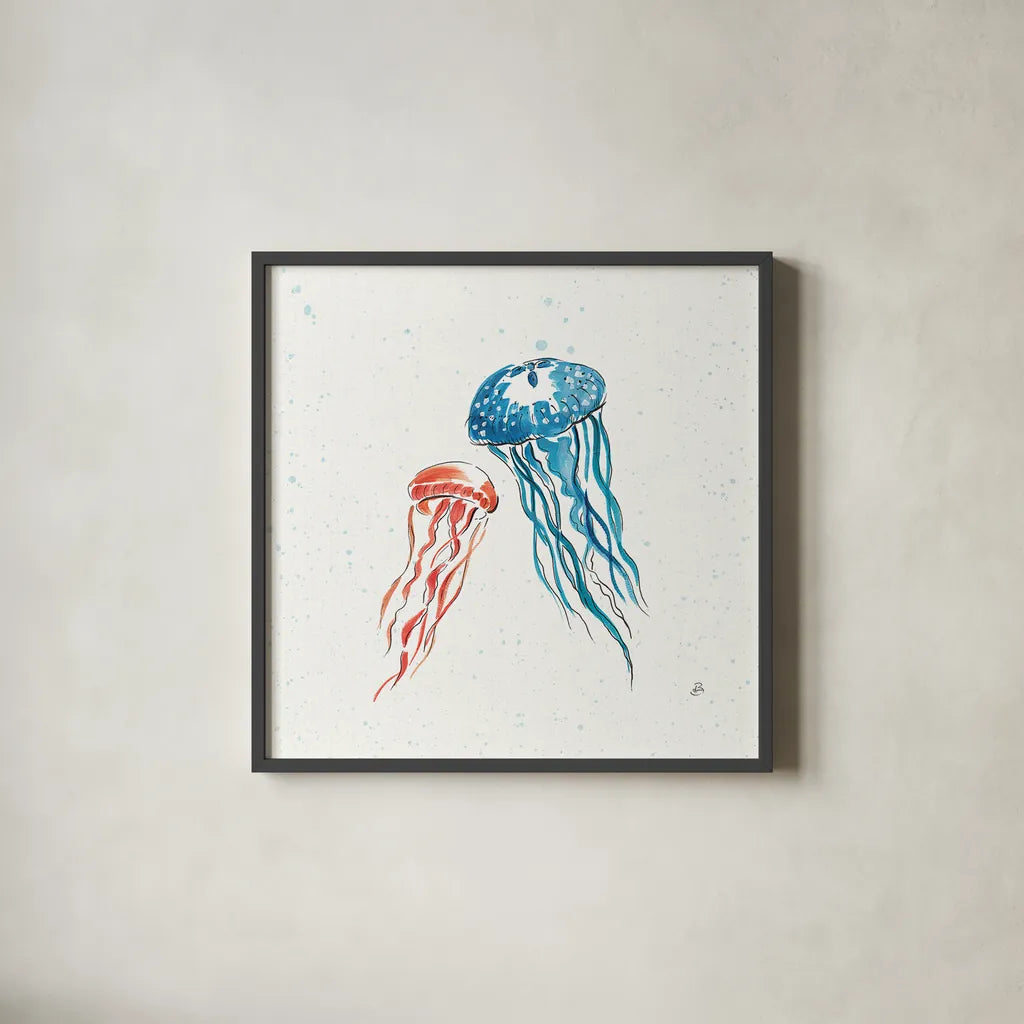 Maritime VI by Daphne Brissonnet. Shown in a sleek black glass frame for a contemporary gallery look. Available as an archival giclee rolled canvas, fine art paper, or poster print. SKU 35204a.