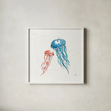 Maritime VI by Daphne Brissonnet. Shown in a crisp white glass frame for a clean and minimalist style. Available as an archival giclee rolled canvas, fine art paper, or poster print. SKU 35204a.